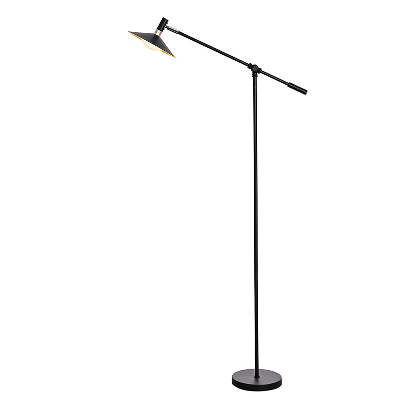 Nastaviteľná čierna LED stojaca lampa s 3 svetelnými režimami