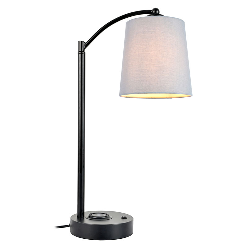 Klasická stolová lampa s QI bezdrôtovou nabíjačkou