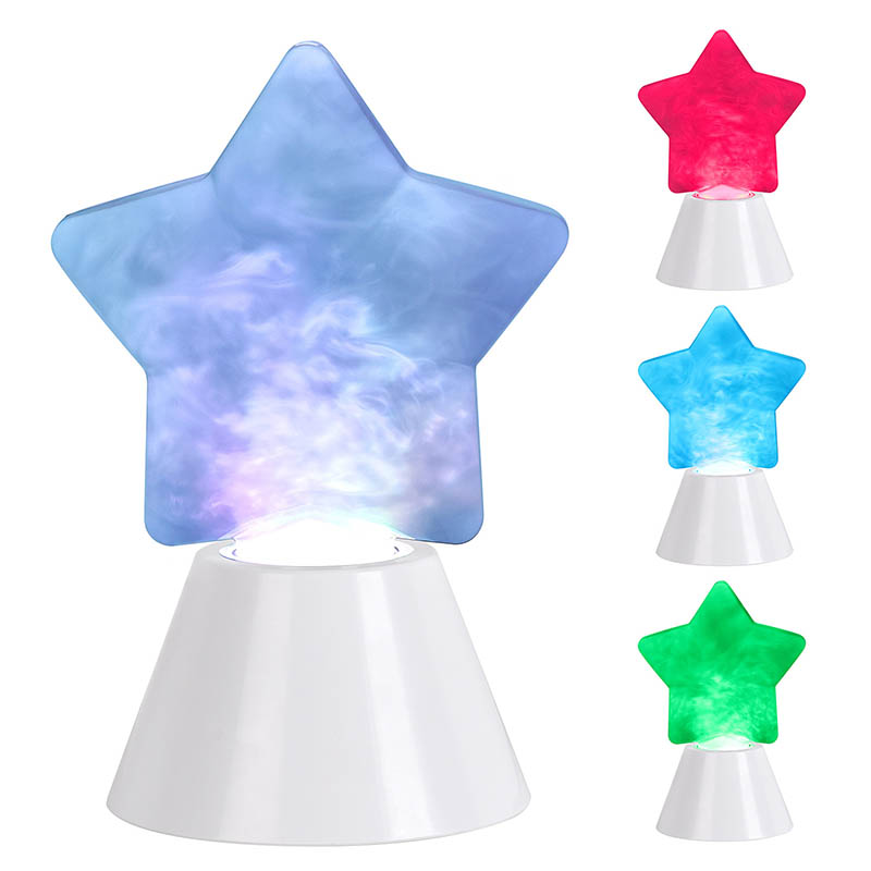 Cloudy Star Liquid Night Light s plastovou základňou
