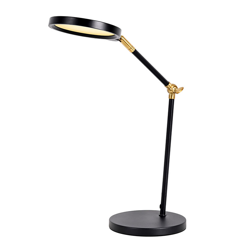Zlatá LED Desk Lamp s dlhou rukou