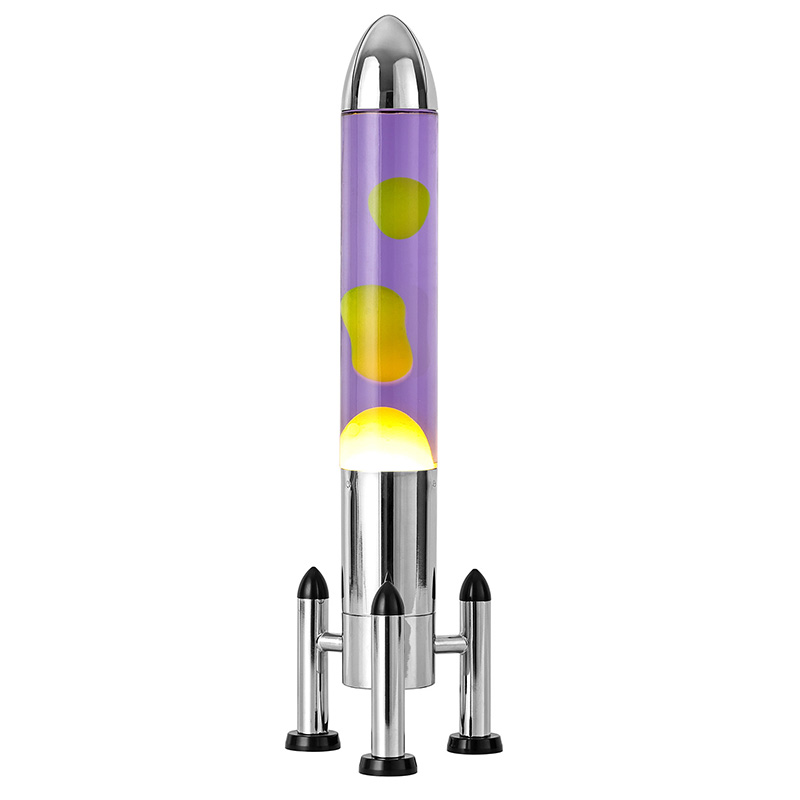 Veľká LED lávová lampa s raketovým tienidlom