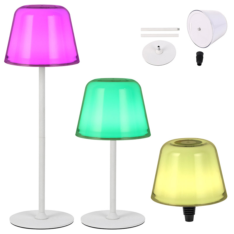 Moderná bezdrôtová lampa s RGB lampou na zmenu farby