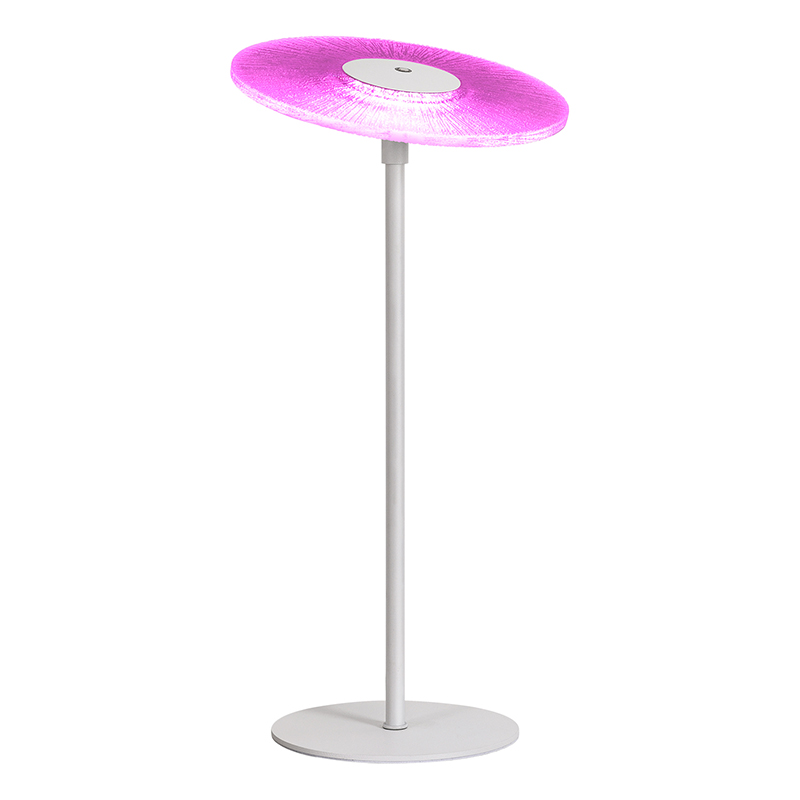 Moderná LED stolná lampa s RGB tienidlom