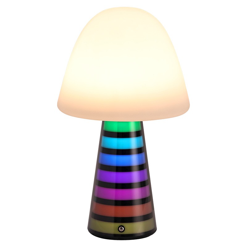 RGB stolová lampa na zmenu farby s hubovým tienidlom