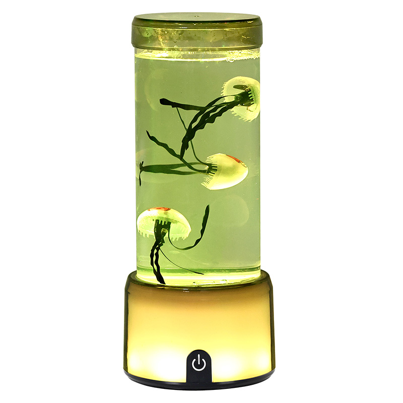 RGB LED čierna medúza lampa