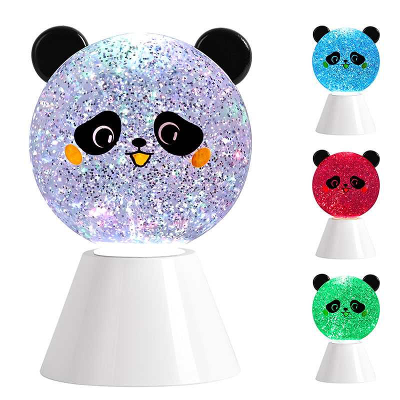 RGB Panda Nočná lampa s Glitter Liquid